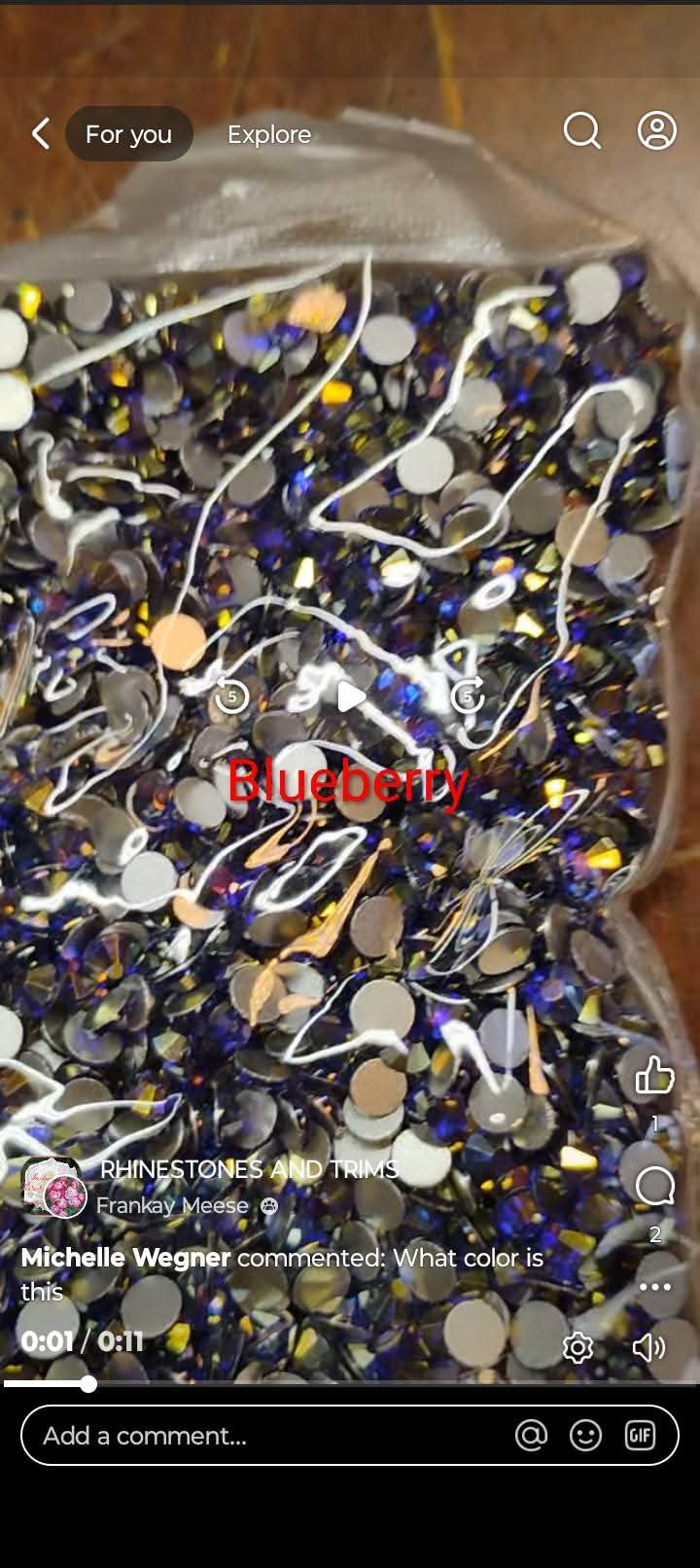 Blueberry Rhinestones