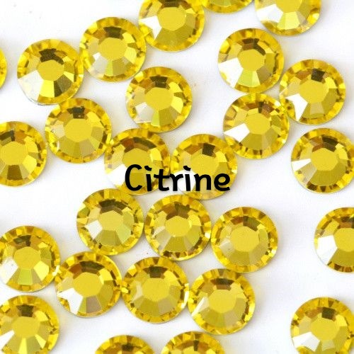 GlitzStone Hotfix Metal Sunlight Yellow Metallic Gold Coated Crystal  Rhinestones: Glitz and Glamour