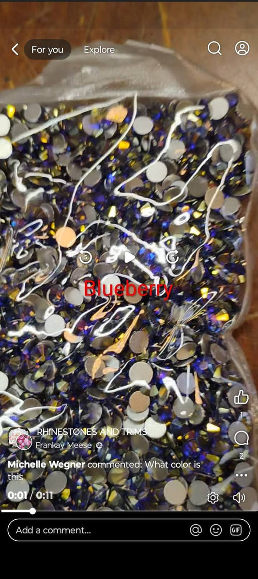 Blueberry  Rhinestones